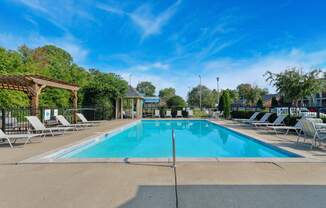 Pool at Laurel Valley Apartments in Mount Juliet Tennessee March 2021