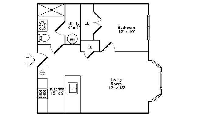 1 bed, 1 bath, 641 sqft, $3,250, Unit 305