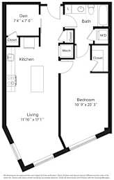 1 bed, 1 bath, 763 sqft, $2,117