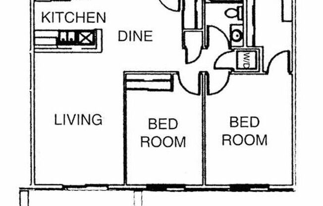 2 beds, 1 bath, 980 sqft, $1,110, Unit 3110