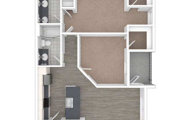 2 beds, 2 baths, 975 sqft, $1,535