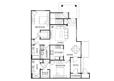 2 beds, 2 baths, 1,168 sqft, $2,007
