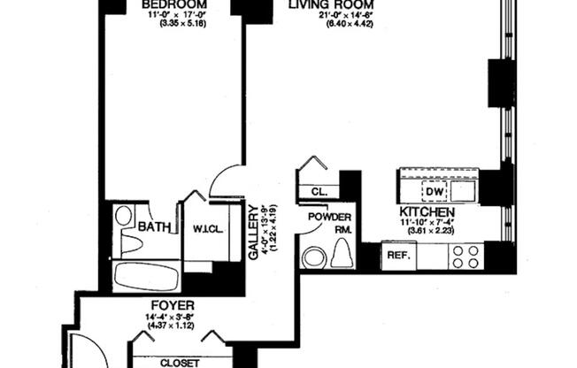 1 bed, 1.5 baths, 850 sqft, $4,700, Unit 32G