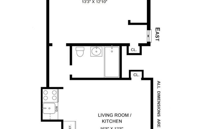 1 bed, 1 bath, $3,150, Unit 3D