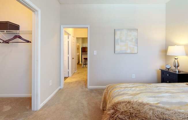 a bedroom with a bed in a room at Autumn Park Apartments, North Carolina, 28262