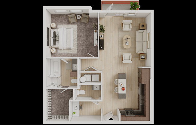 1 bed, 1.5 baths, 943 sqft, $2,102