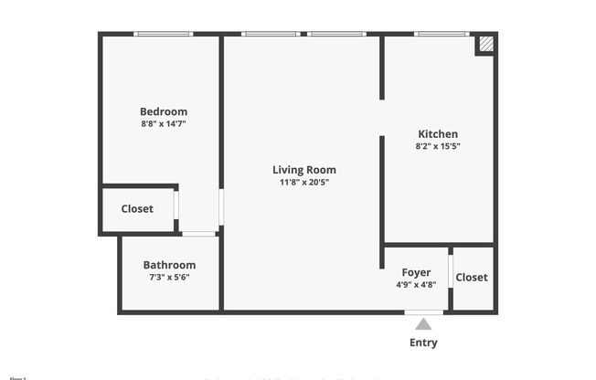 1 bed, 1 bath, $1,545