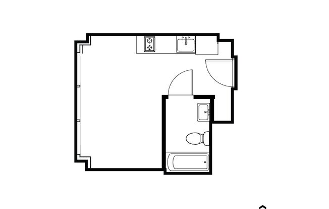 Studio, 1 bath, 275 sqft, $1,000, Unit 319