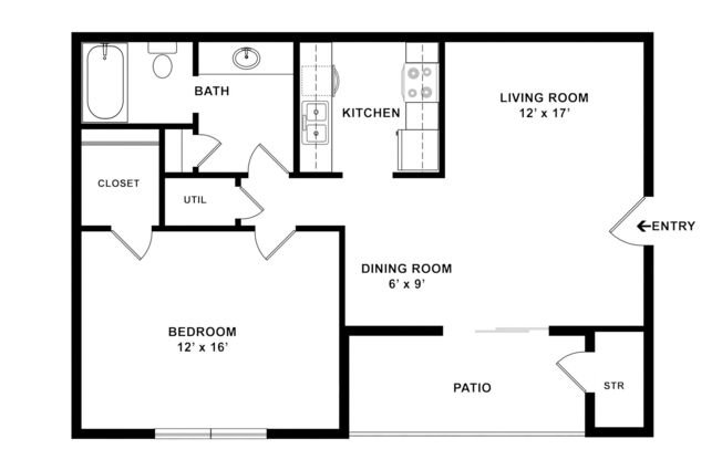 1 bed, 1 bath, 790 sqft, $980