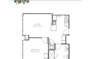 1 bed, 1 bath, 682 sqft, $1,856, Unit 909