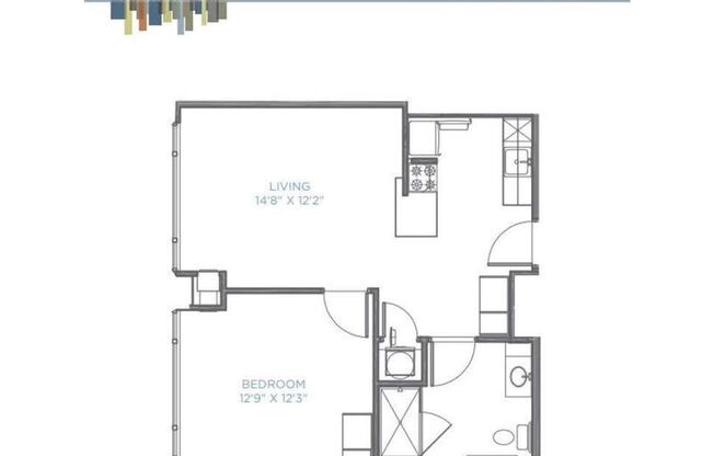 1 bed, 1 bath, 682 sqft, $1,856, Unit 909