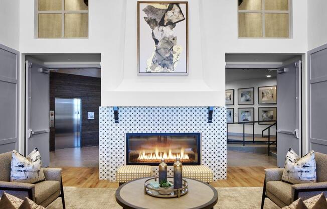 Clubhouse fireplace