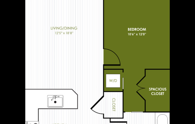 1 bed, 1 bath, 717 sqft, $2,512