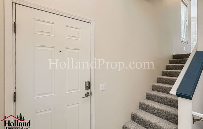 3 bedroom, 3 bathroom end townhouse with 2 side by side garages!