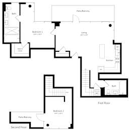 1 bed, 2 baths, 1,272 sqft, $4,595