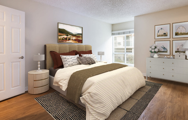Bedroom with Hard Surface Flooring