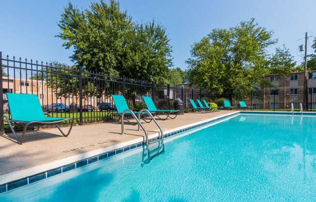 This is a photo of the pool area at Red Bank Reserve in Cincinnati, Ohio.