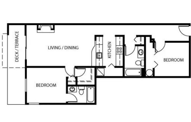 2 beds, 2 baths, 989 sqft, $2,200, Unit 301