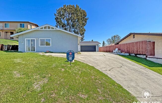 Beautiful 3BD/2BA House in Encanto W/ A/C, W/D, 2-Car Garage, Large Front & Backyard!