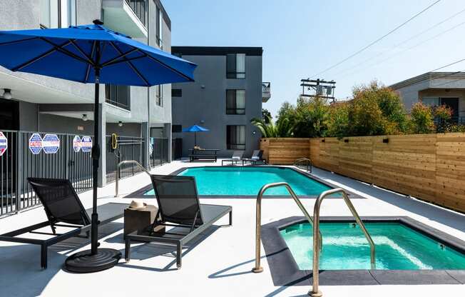 our apartments showcase an unique swimming pool