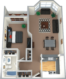 1 bed, 1 bath, 654 sqft, $5,250