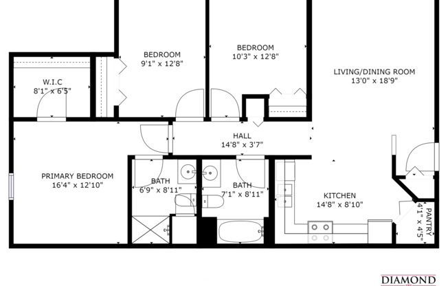 3 beds, 2 baths, $1,045, Unit 3775-203