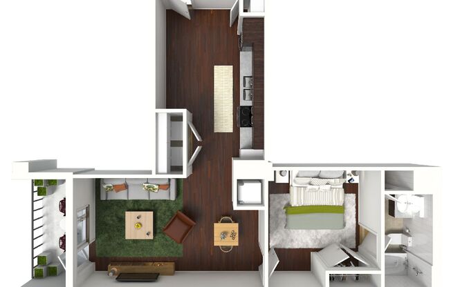 1 bed, 1 bath, 743 sqft, $1,363.74, Unit 836