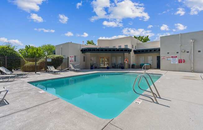 the swimming pool at our apartments