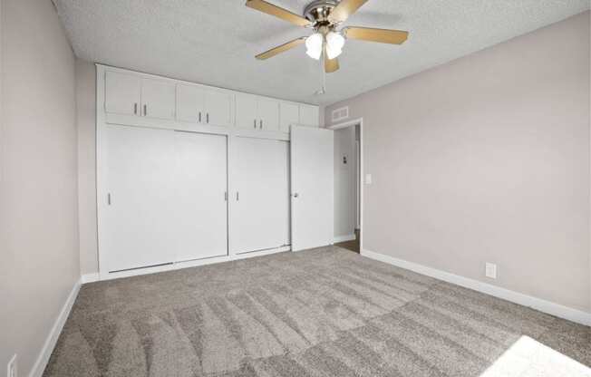 Atrium at West Covina Apartments Bedroom with Ceiling Fan