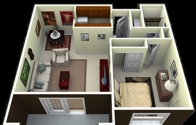 1 bed, 1 bath, 868 sqft, $1,305