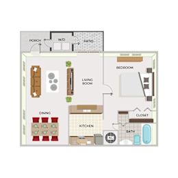 1 bed, 1 bath, 641 sqft, $775