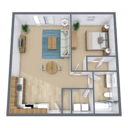 1 bed, 1 bath, 786 sqft, $1,350