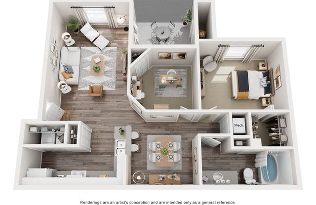 2 beds, 1 bath, 945 sqft, $1,792