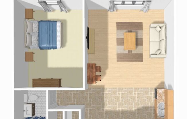1 bed, 1 bath, 605 sqft, $1,000, Unit 117u