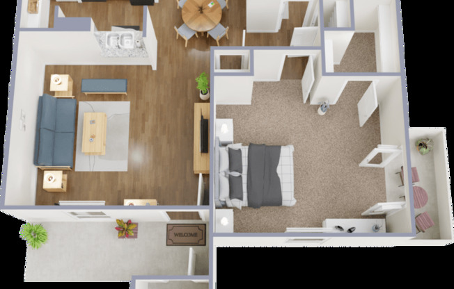 1 bed, 1 bath, 700 sqft, $879