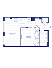 1 bed, 1 bath, 613 sqft, $2,105