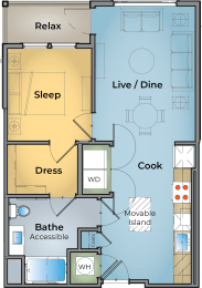 1 bed, 1 bath, 717 sqft, $2,342