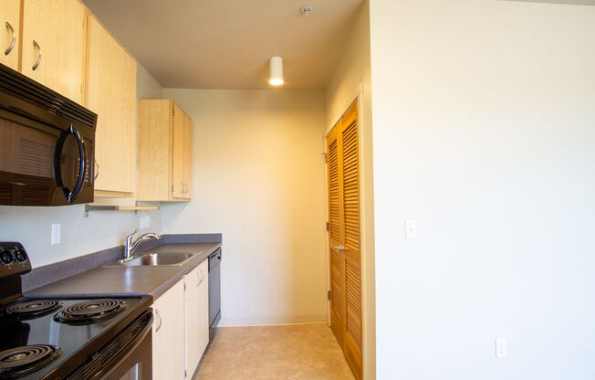 Spacious Top Floor Studio w/ Bright Wall of Floor-to-Ceiling Windows!
