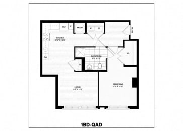 1 bed, 1 bath, 773 sqft, $2,644