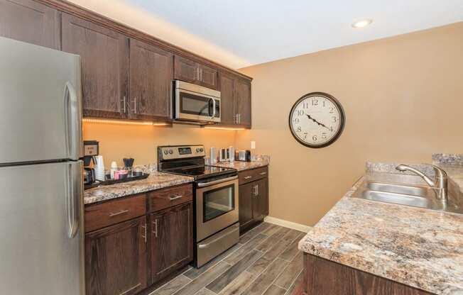 Fully Equipped Kitchen at Louisburg Square Apartments & Townhomes, Overland Park, KS, 66212