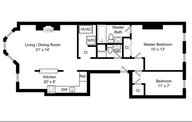 2 beds, 2 baths, 977 sqft, $4,250, Unit #03