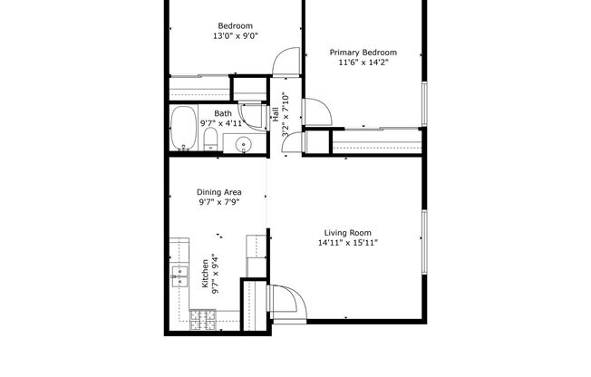 2 beds, 1 bath, 650 sqft, $1,249, Unit 2985 - B16