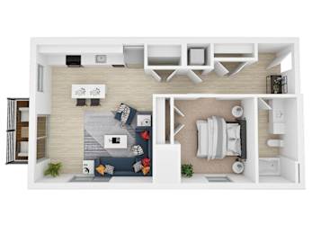 1 bed, 1 bath, 735 sqft, $1,895
