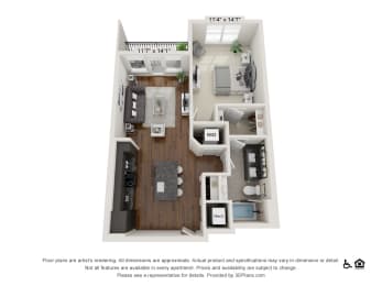 1 bed, 1 bath, 768 sqft, $1,749