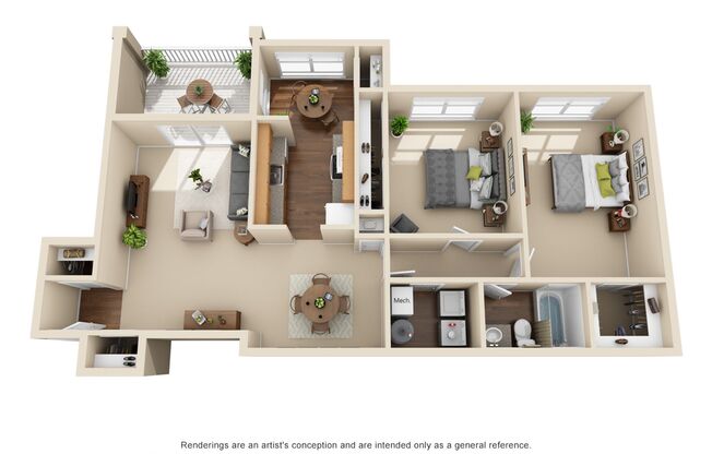 2 beds, 1 bath, 988 sqft, $1,199, Unit 545-201