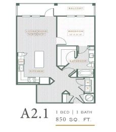 1 bed, 1 bath, 850 sqft, $1,965