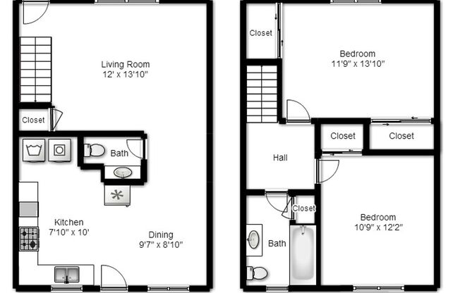 2 beds, 1.5 baths, 900 sqft, $1,440, Unit F-9