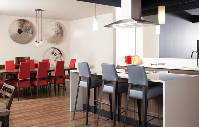 Use our club room kitchen to help you entertain
