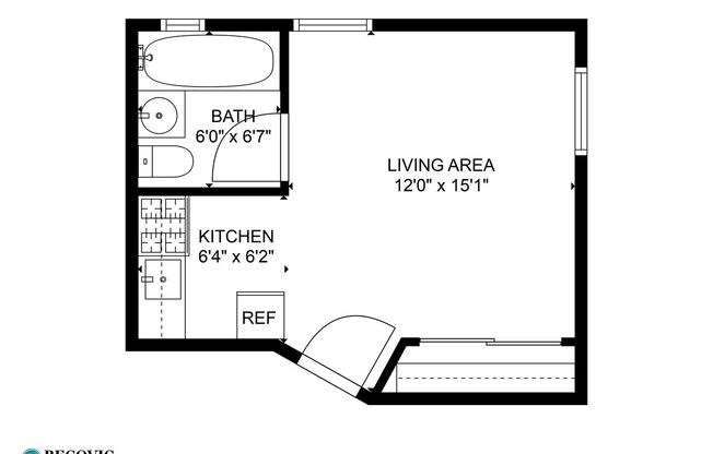 Studio, 1 bath, 200 sqft, $1,275, Unit 1456-207
