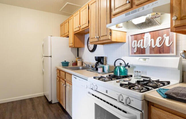 kitchen at Indian Springs apartments